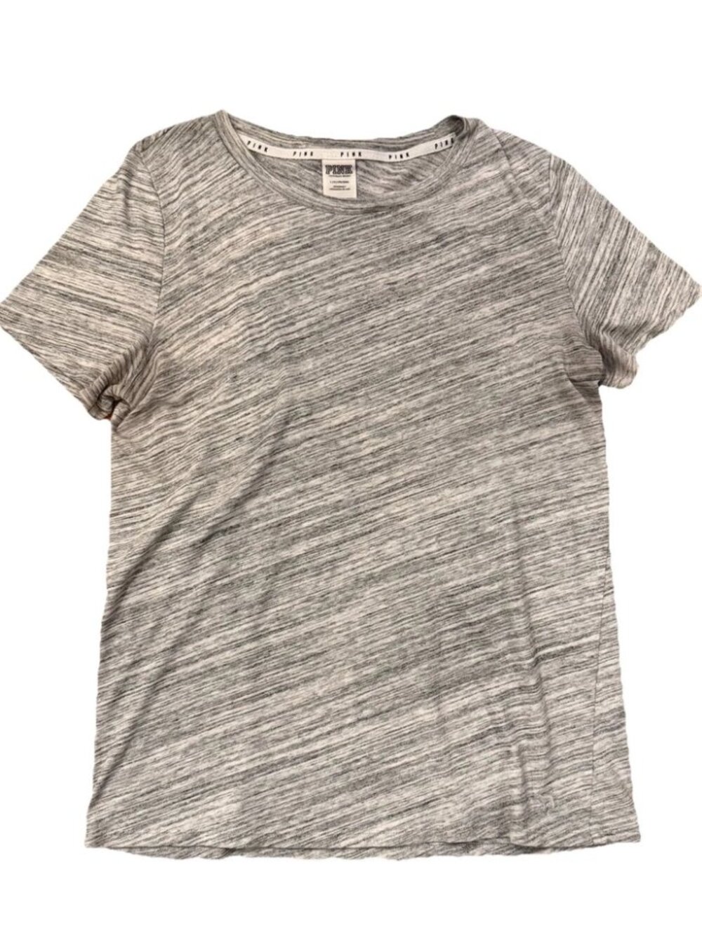 Y2K VTG Victoria’s Secret PINK Short Sleeve T Shirt heather grey Size Large